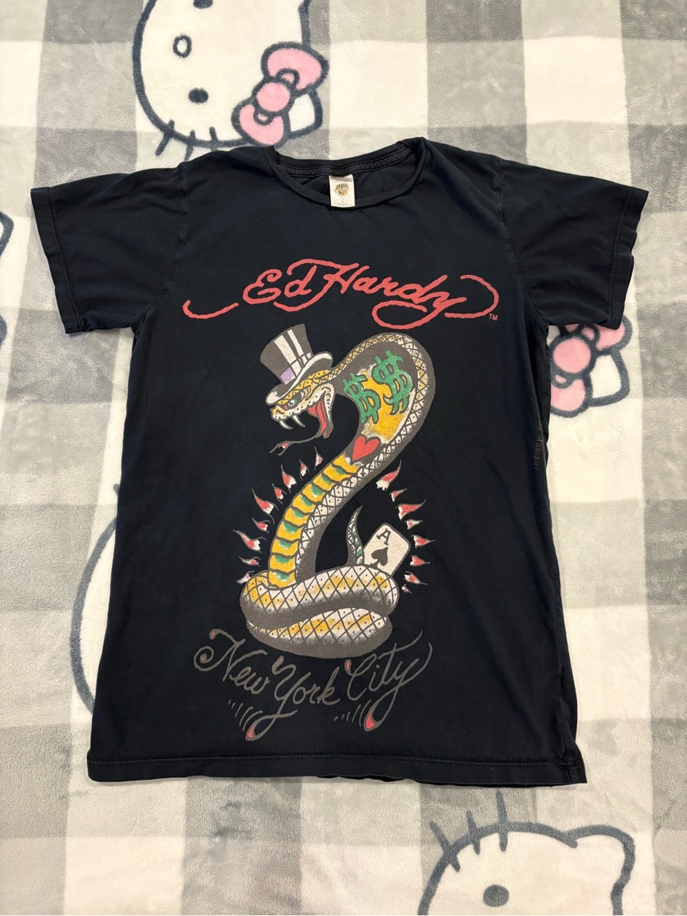 Vintage Ed Hardy New York City Snake Graphic T-Shirt